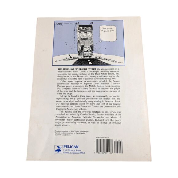 Vintage 1992 "Best Editorial Cartoons" Book: Charles Brooks Editor, Political - Picture 6 of 6